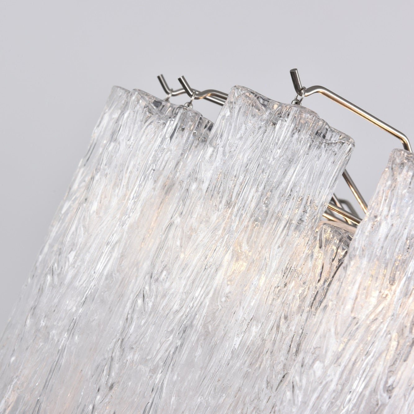 Aurora Chandelier Clear Glass Multi-Tier Crystal Glow - Letslighting