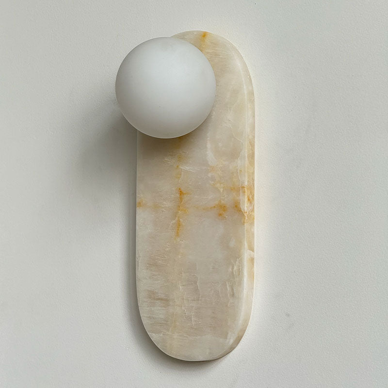 Comarion Premium Nordic Art White Marble Jade Sconce Wall Lamp - Lamp Copper