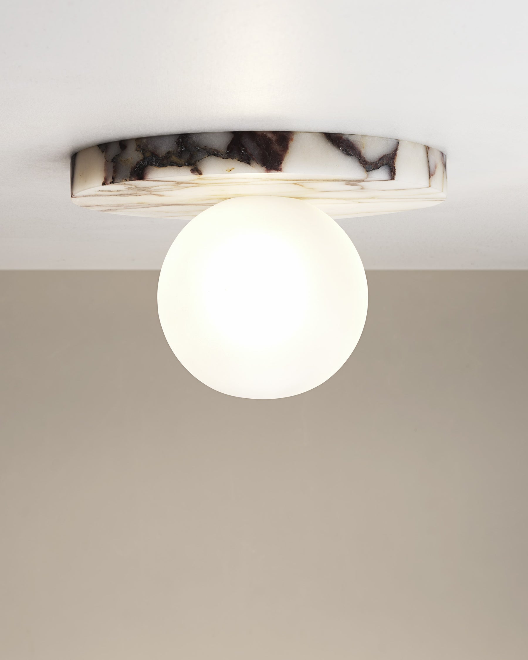 Arthaen Modern Minimalist Marble Travertine Flushmount Sconce Wall Lamp - Lamp Copper