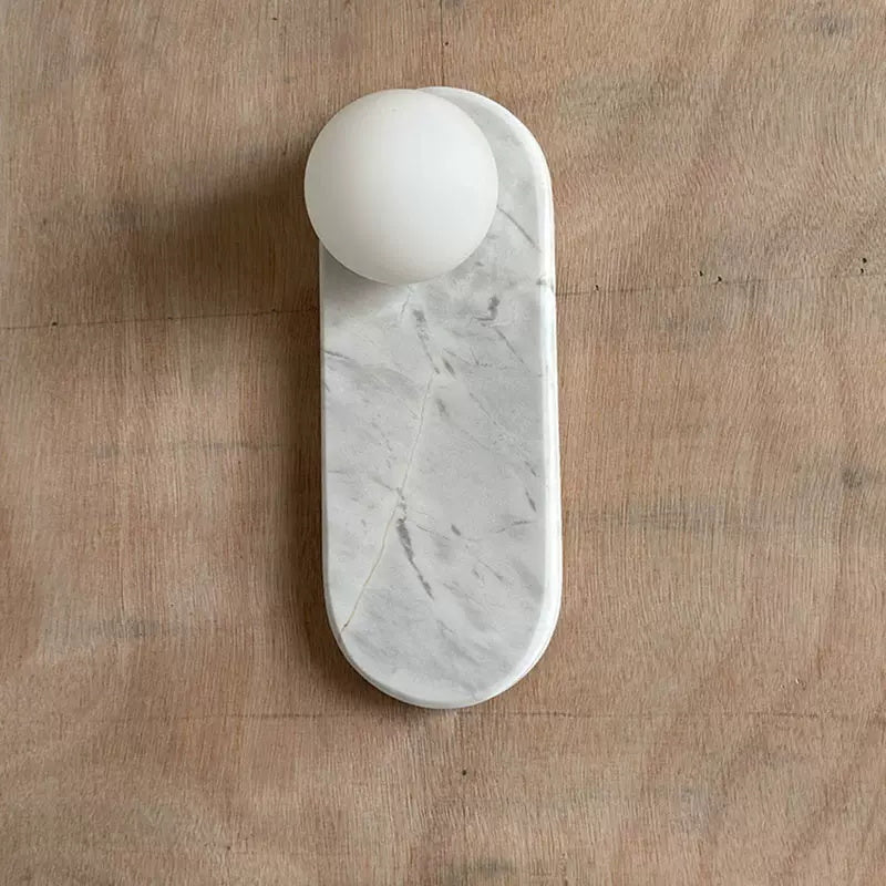 Comarion Premium Nordic Art White Marble Jade Sconce Wall Lamp - Lamp Copper