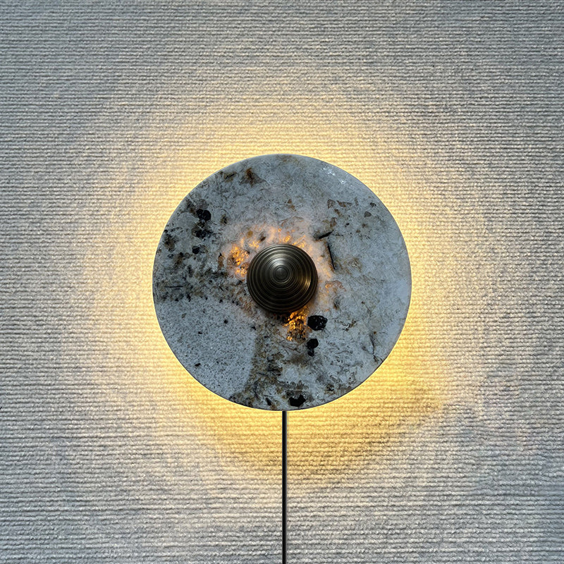 Mydorila Nordic Art Plug Marble Metal Wall Lamp - Lamp Copper