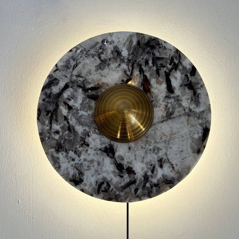 Mydorila Nordic Art Plug Marble Metal Wall Lamp - Lamp Copper