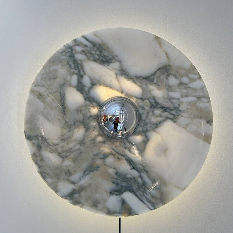Mydorila Nordic Art Plug Marble Metal Wall Lamp - Lamp Copper