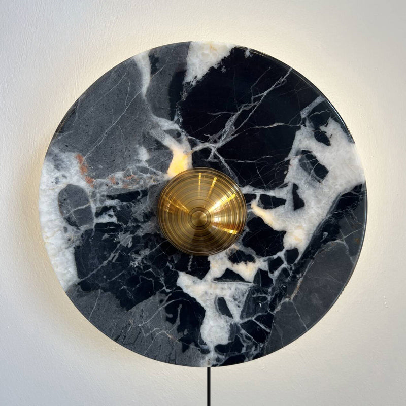 Mydorila Nordic Art Plug Marble Metal Wall Lamp - Lamp Copper