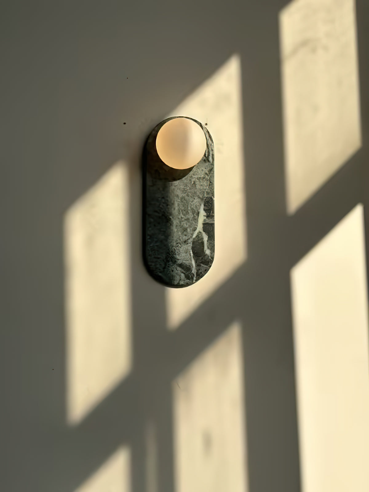 Lucie Premium Nordic Oval Marble Glass Wall Lamp - Lamp Copper