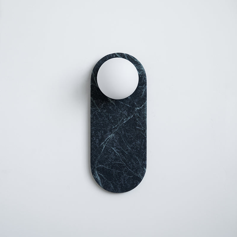 Lucie Premium Nordic Oval Marble Glass Wall Lamp - Lamp Copper