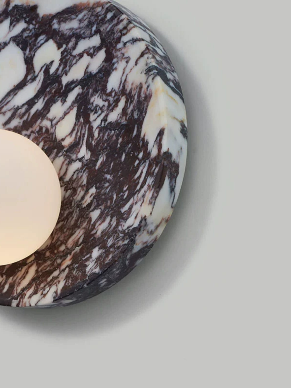 Uphae Premium Nordic Round Marble Glass Wall Lamp - Lamp Copper