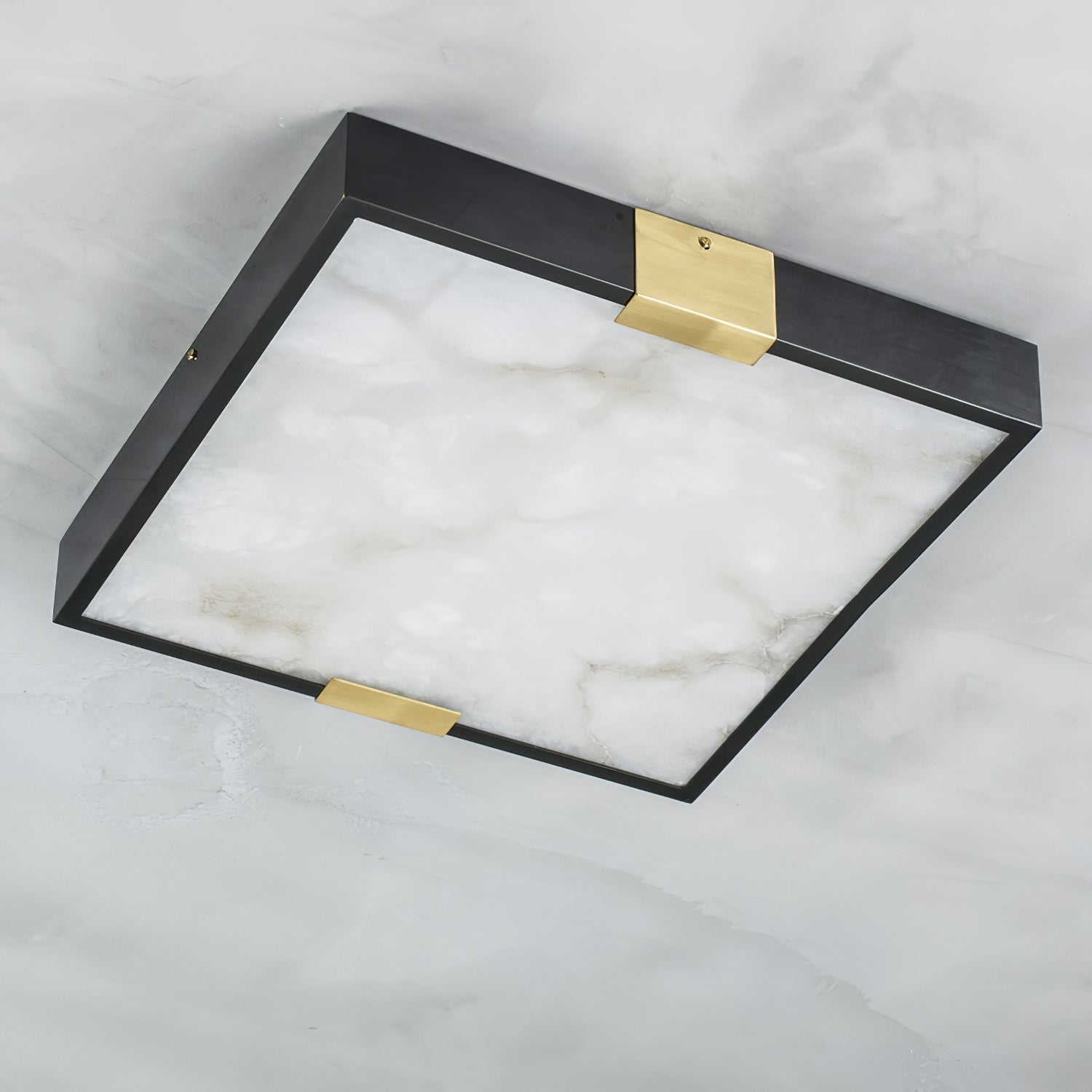 Uphaara Modern Minimalist Alabaster Ceiling Light - Lamp Copper