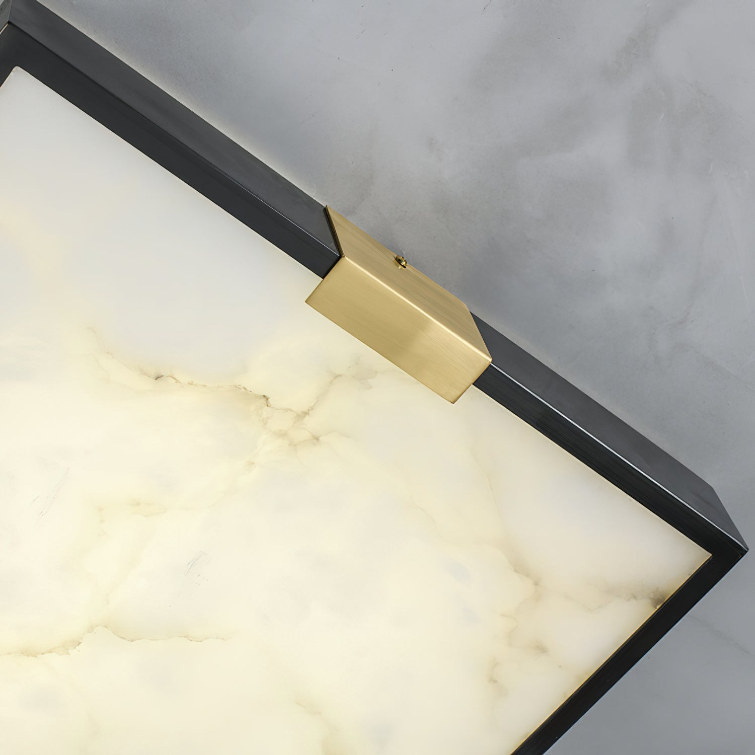 Uphaara Modern Minimalist Alabaster Ceiling Light - Lamp Copper