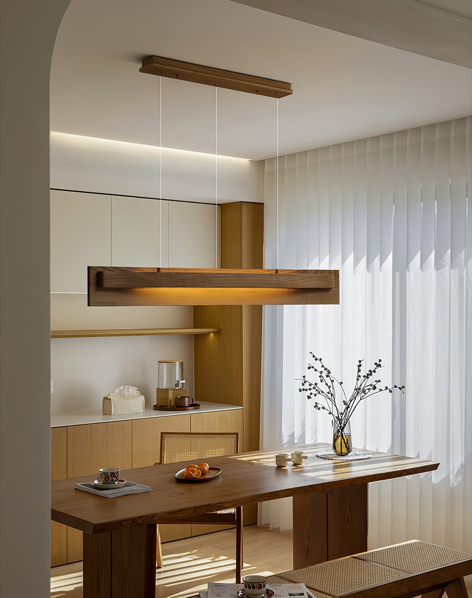 Zaraeyra Minimalist Wood Pendant Light - Blowlighting