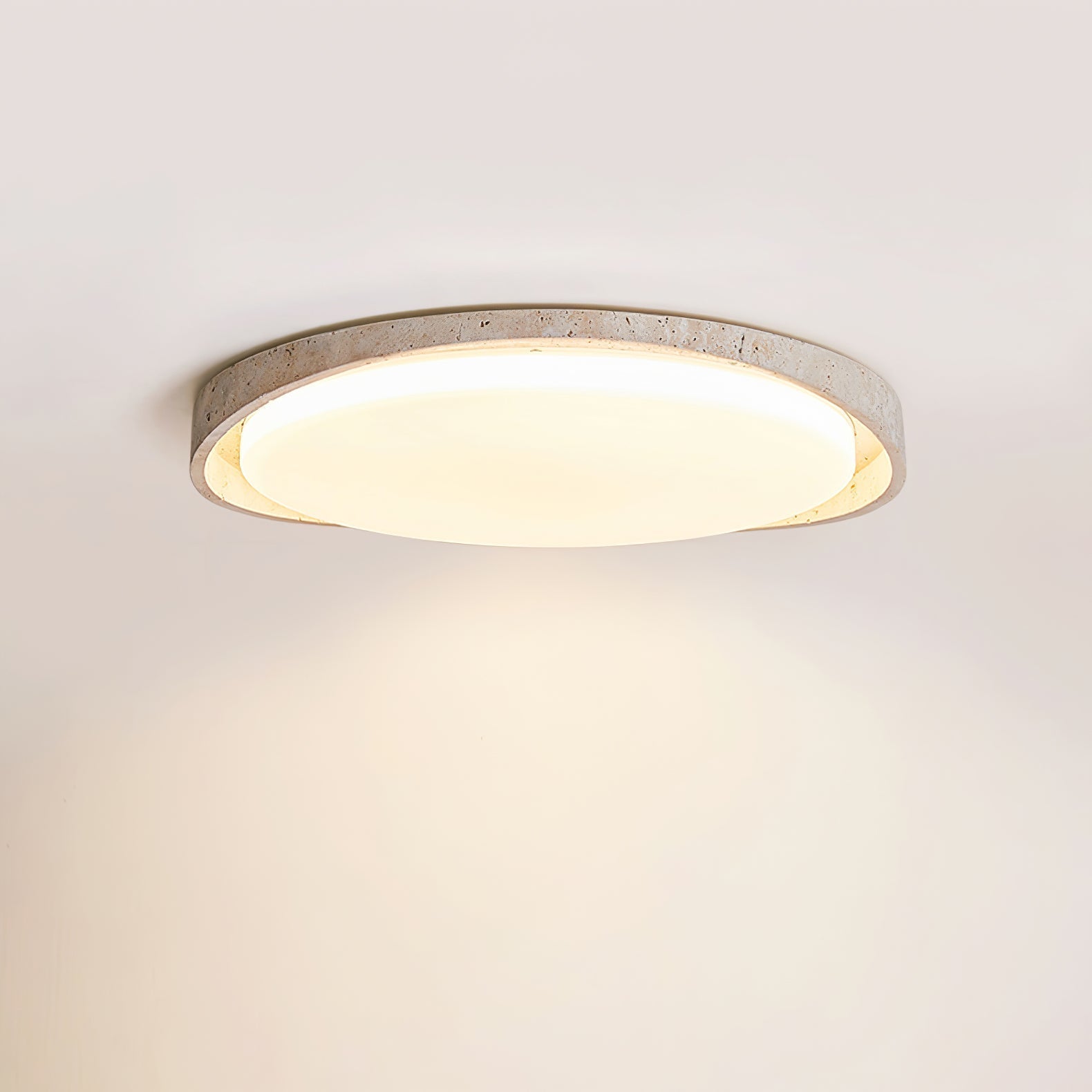 Vanoren Oval Frame Travertine Ceiling Light - Letslighting