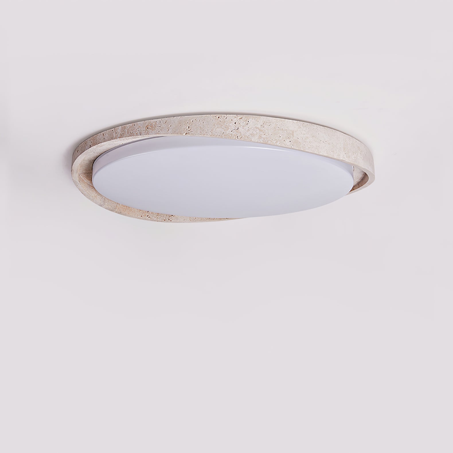 Vanoren Oval Frame Travertine Ceiling Light - Letslighting