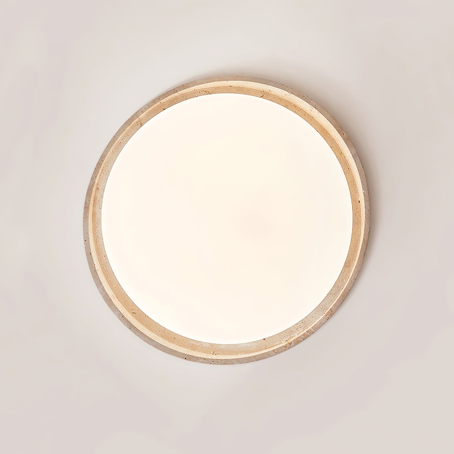 Vanoren Oval Frame Travertine Ceiling Light - Letslighting