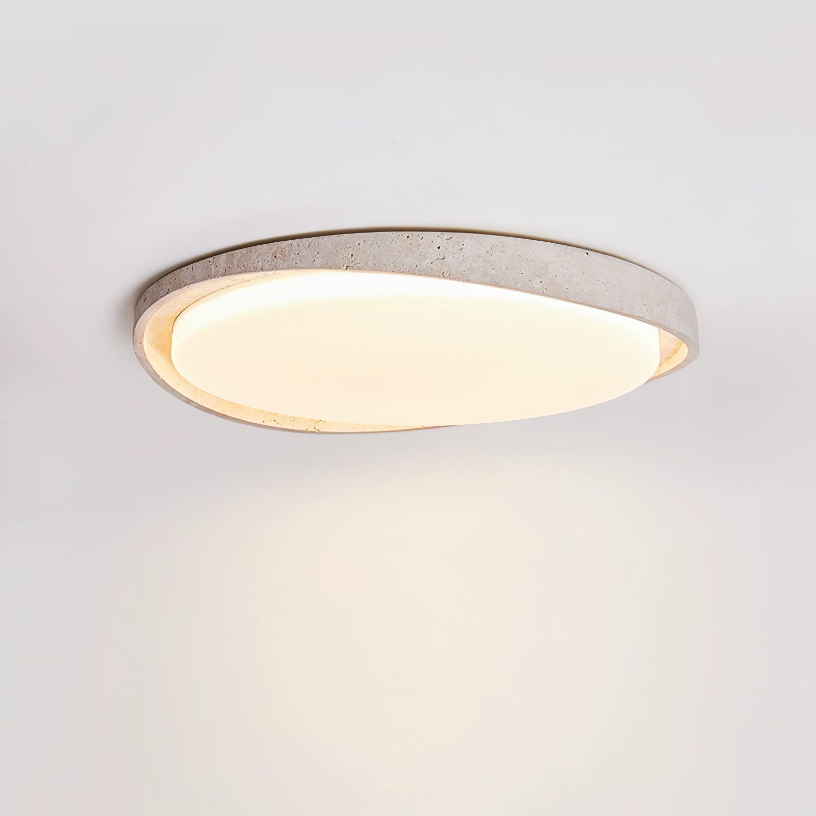 Vanoren Oval Frame Travertine Ceiling Light - Letslighting