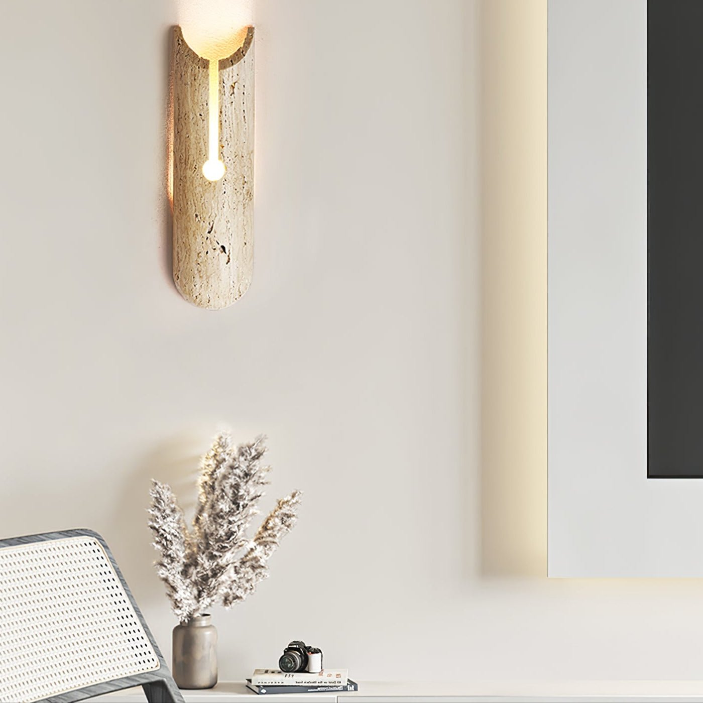 Elraeila Rustic Travertine Wall Light - Letslighting