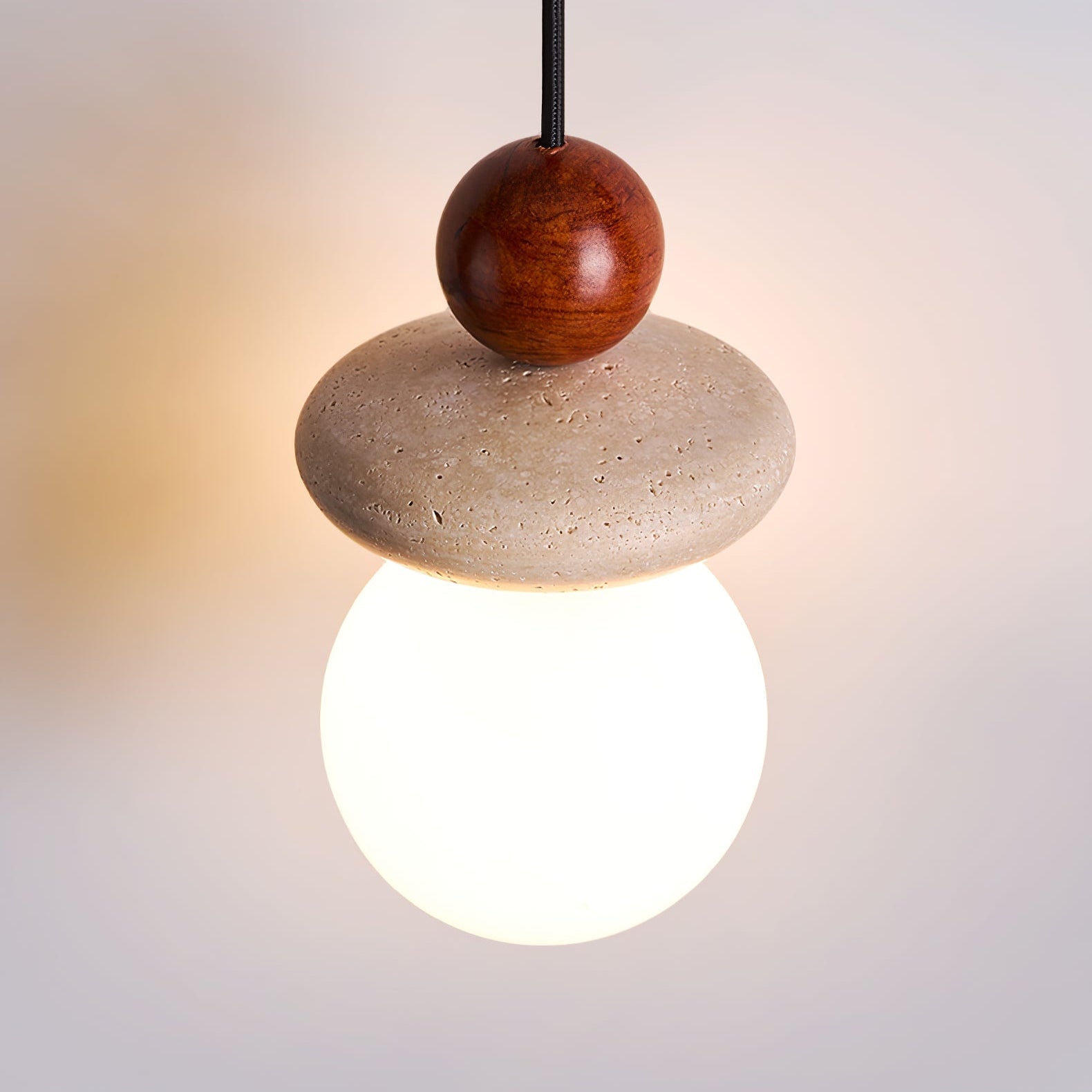 Lumi Moderne Minimaliste Travertin Suspension Lampe