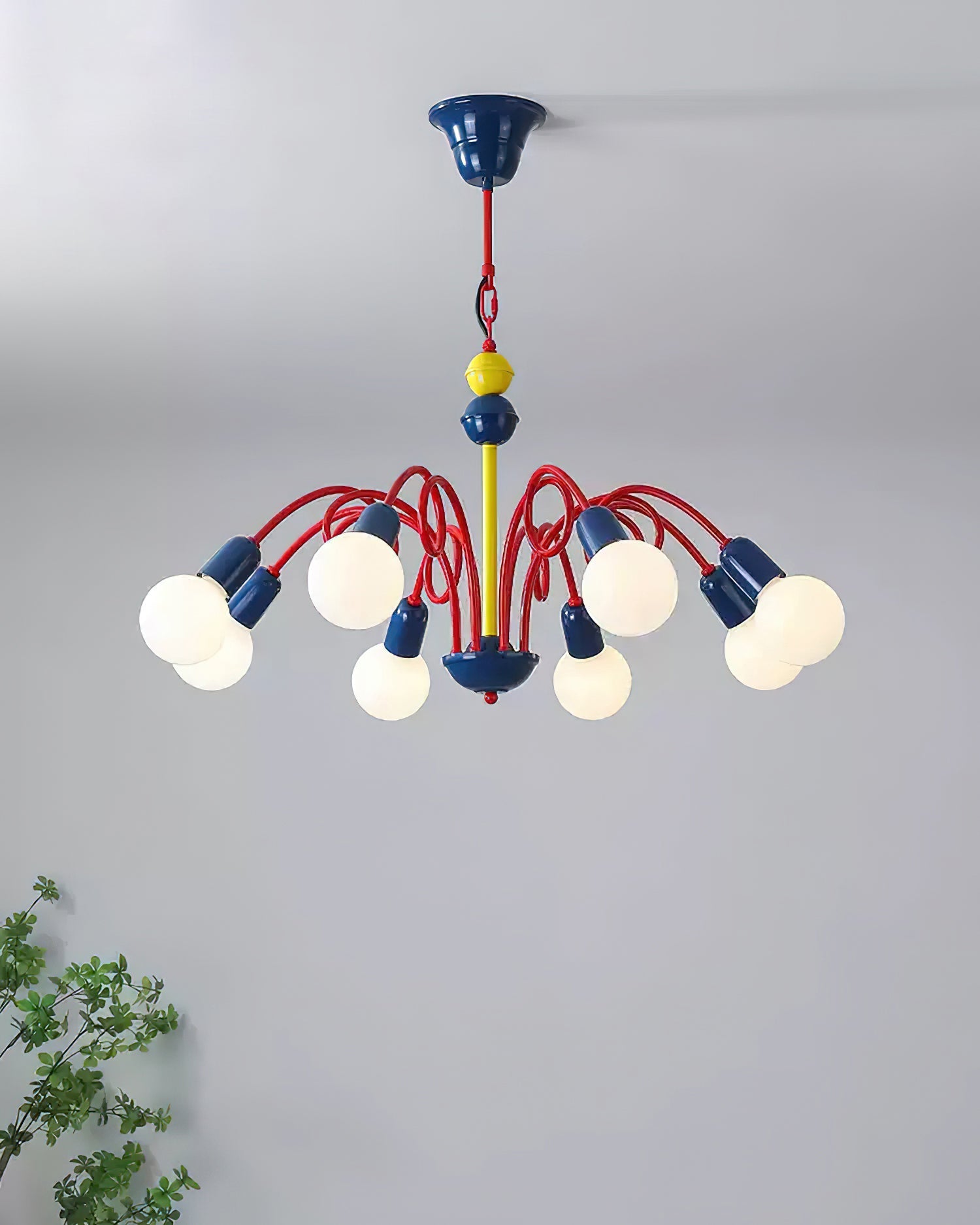 Luminosa Chandelier Red Blue Playful Joy - Letslighting