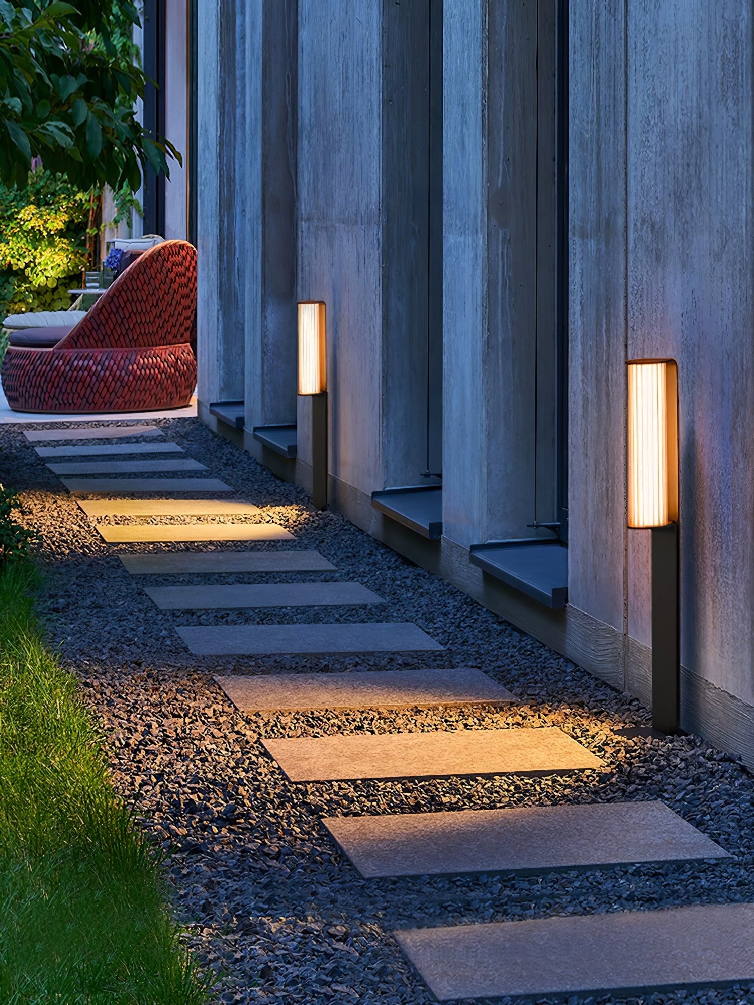 Lumo Arc Duo Acier Inoxydable Lampe Extérieure