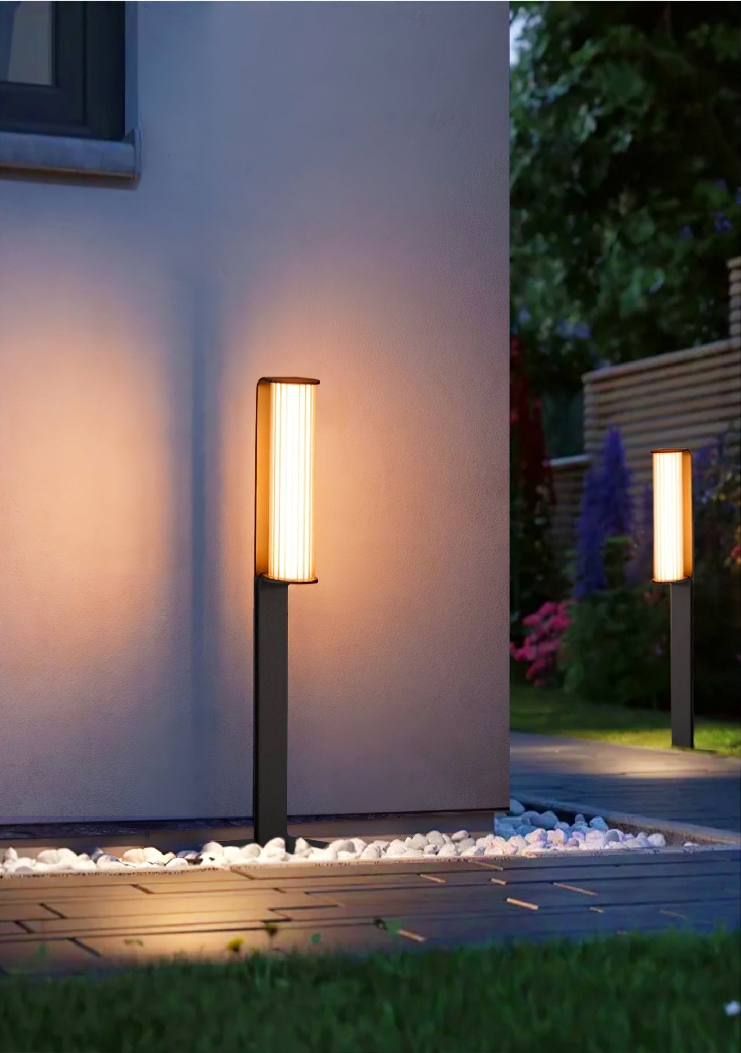 Lumo Arc Duo Acier Inoxydable Lampe Extérieure