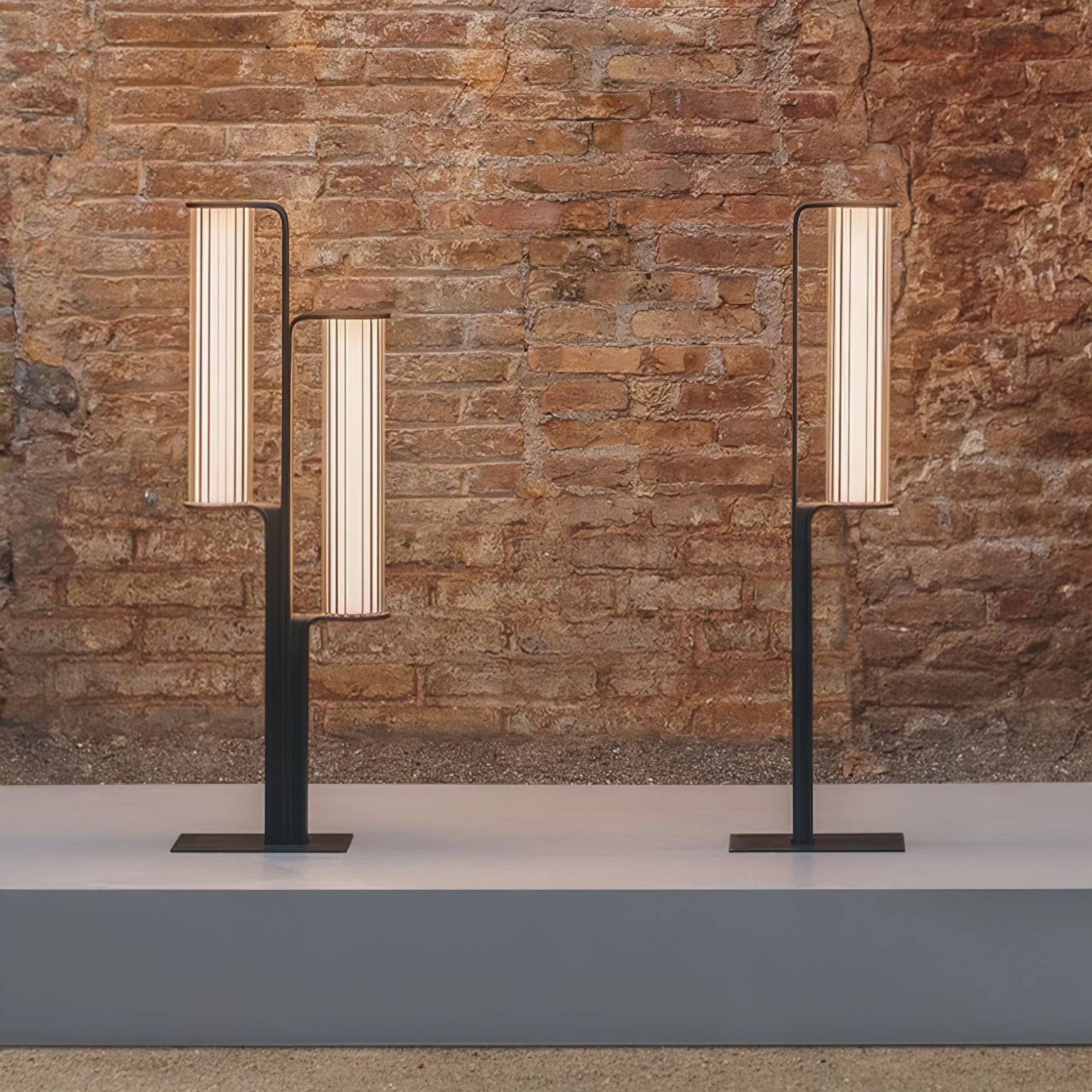Lumo Arc Duo Acier Inoxydable Lampe Extérieure