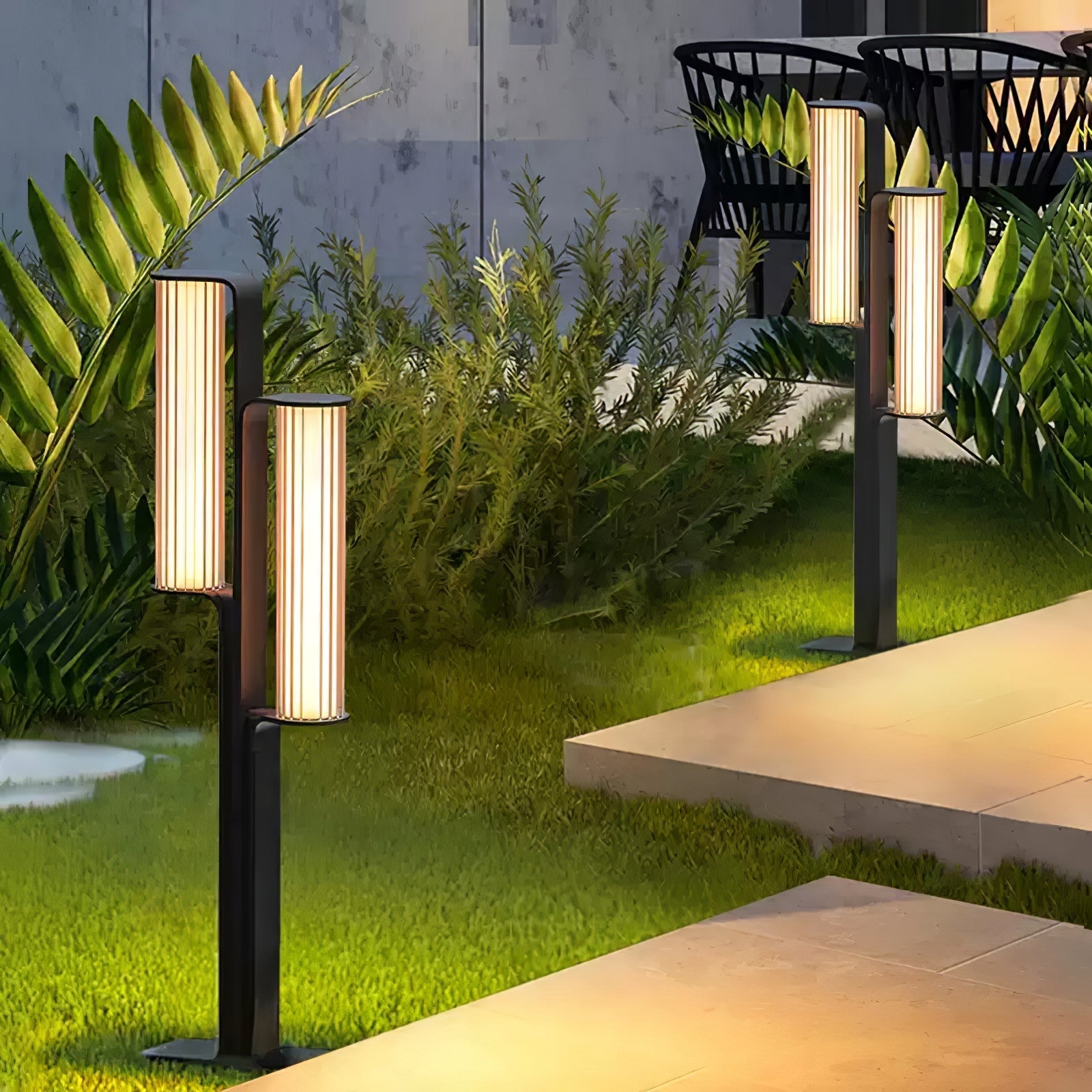 Lumo Arc Duo Acier Inoxydable Lampe Extérieure