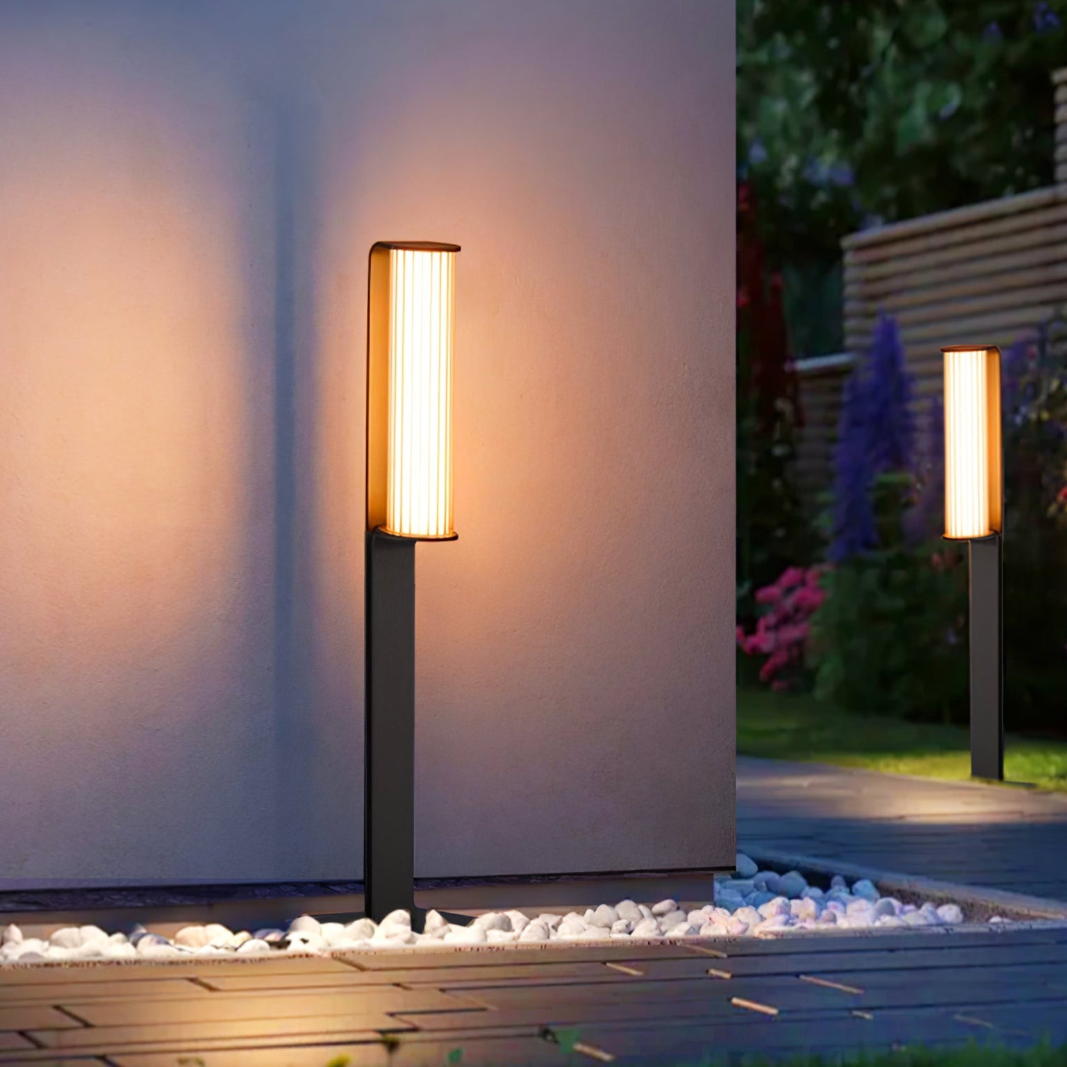 Lumo Arc Duo Acier Inoxydable Lampe Extérieure