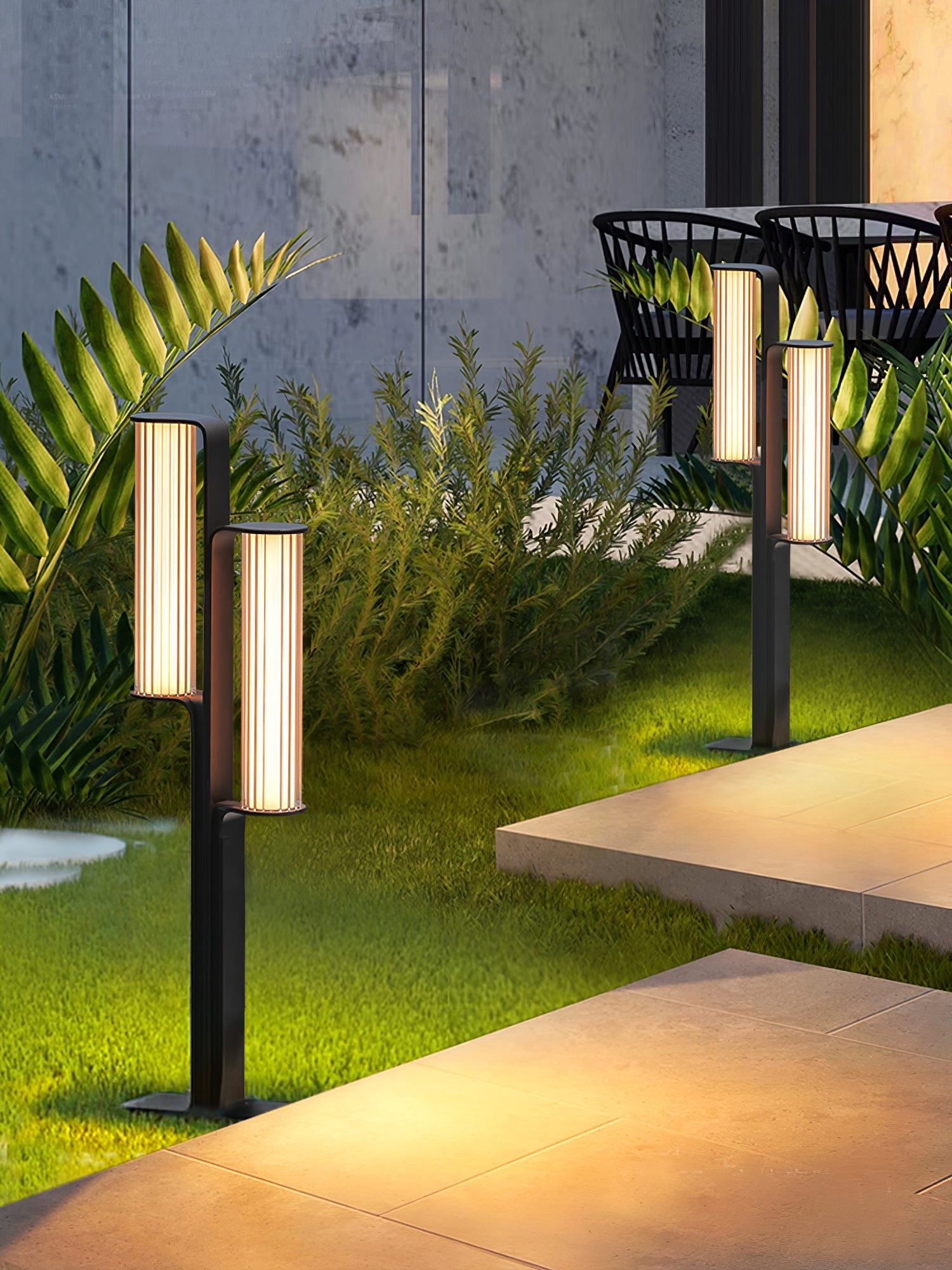 Lumo Arc Duo Acier Inoxydable Lampe Extérieure