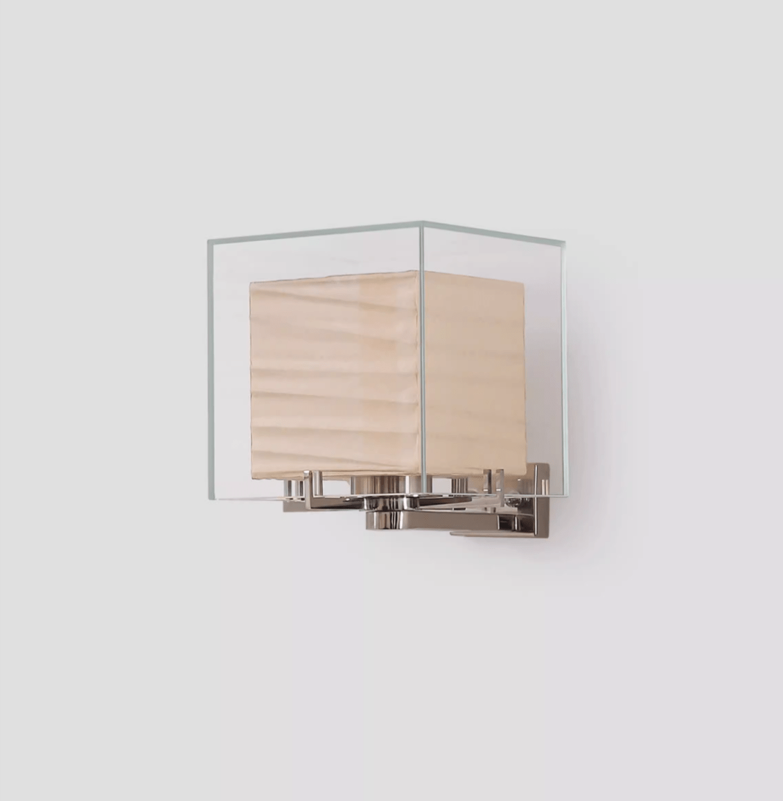 Lumo Minimaliste Moderne Métal Verre Applique Murale Cube