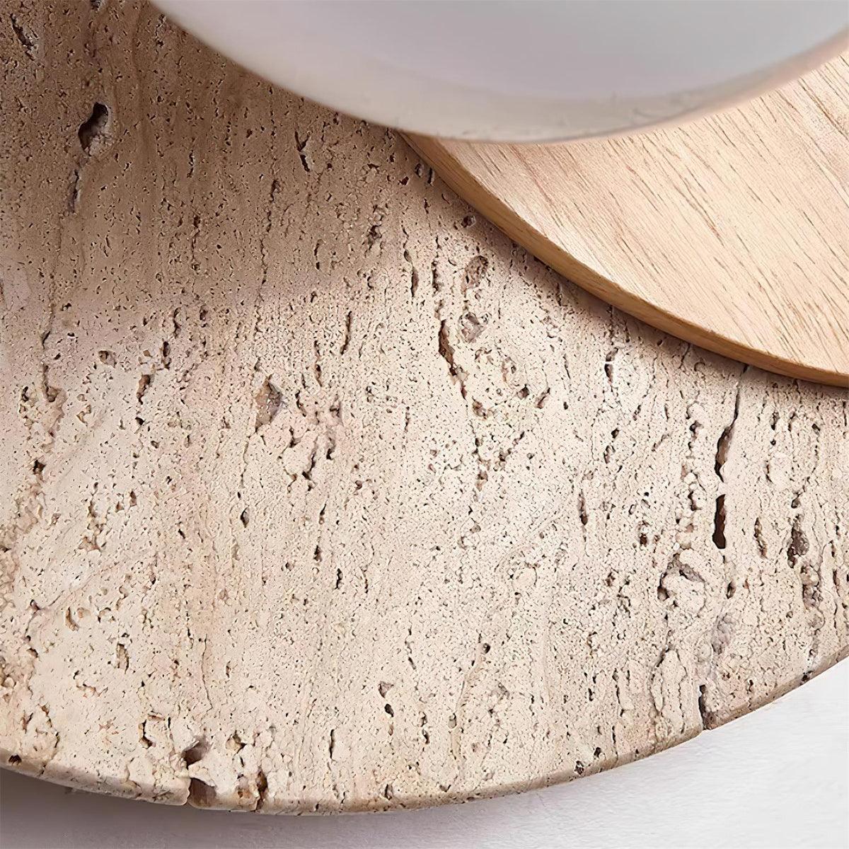 Zelirir Dual-Disc Travertine Wall Light - Letslighting