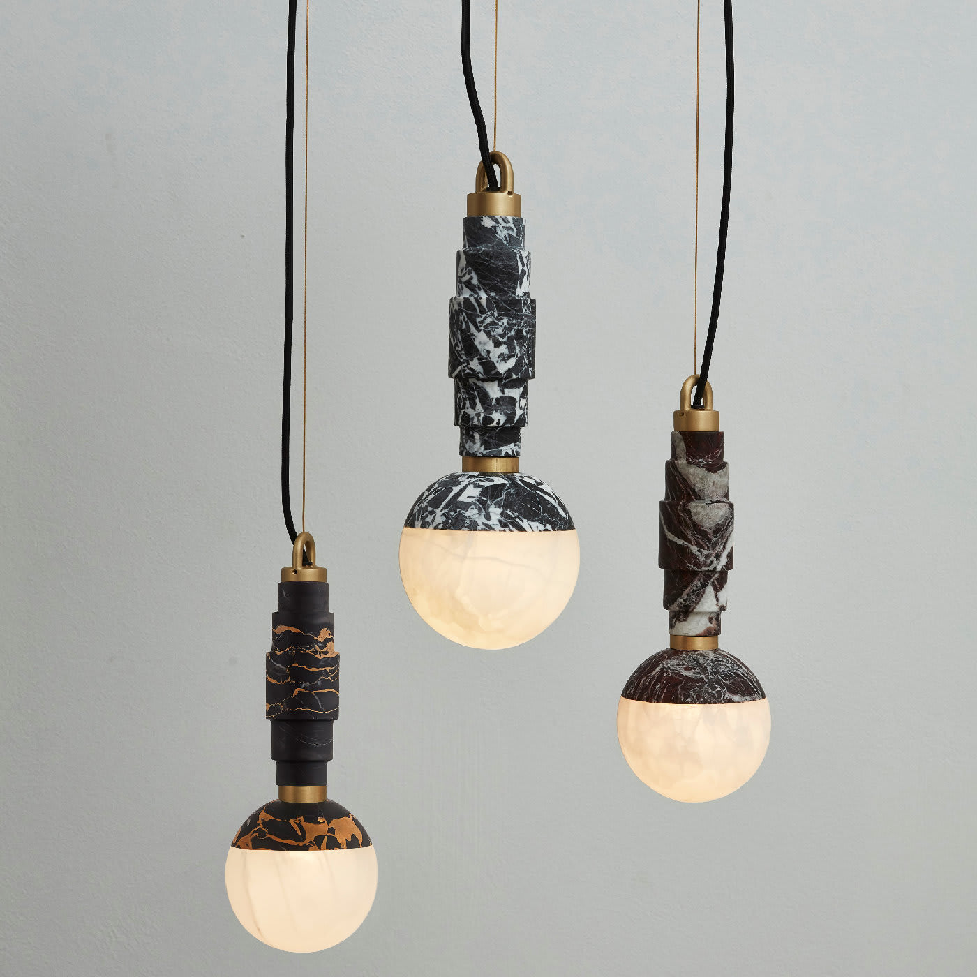 Vevinir Modern Minimalist Marble Alabaster Pendant Lamp - Lamp Copper