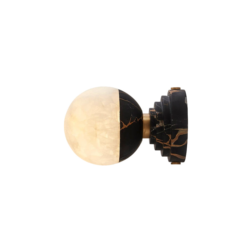 Nythee Modern Minimalist Brass Marble Wall Lamp - Lamp Copper