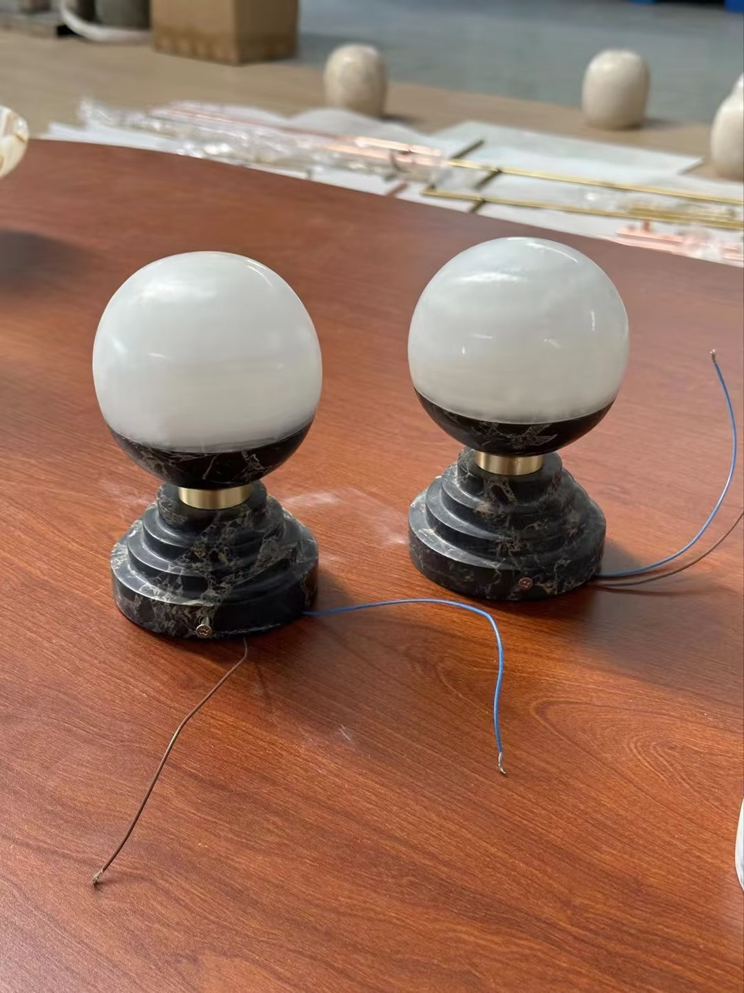 Nythee Modern Minimalist Brass Marble Wall Lamp - Lamp Copper