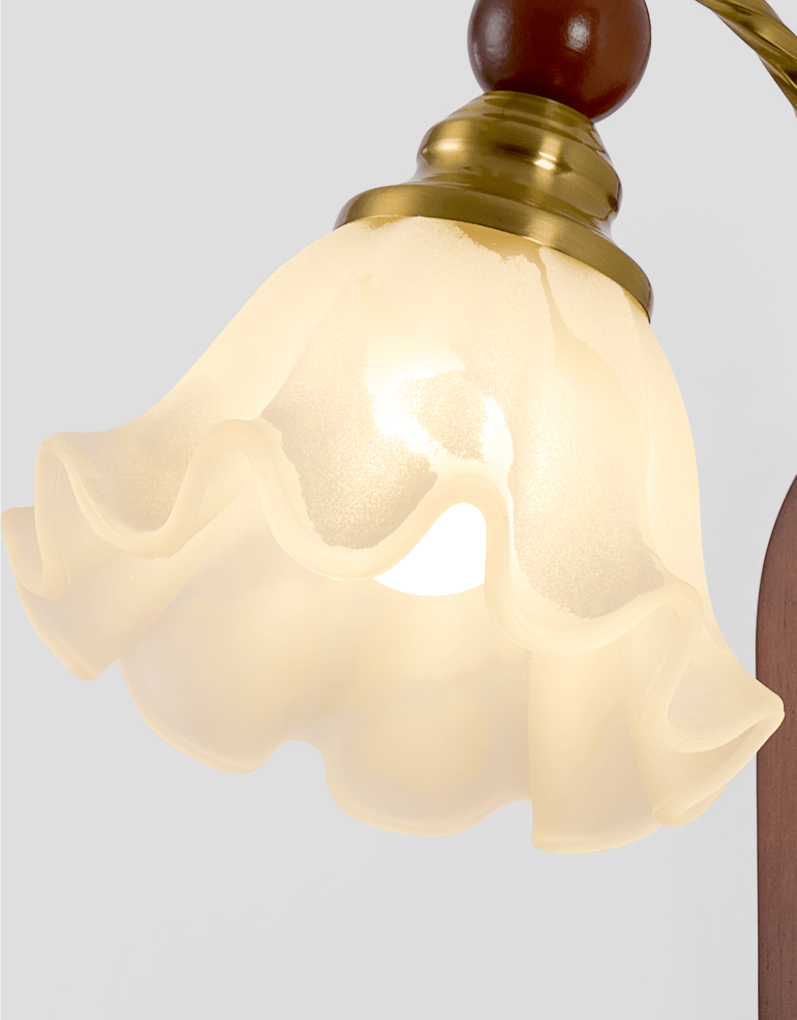 Lunaria Moderne Minimaliste Verre Bois Applique Murale