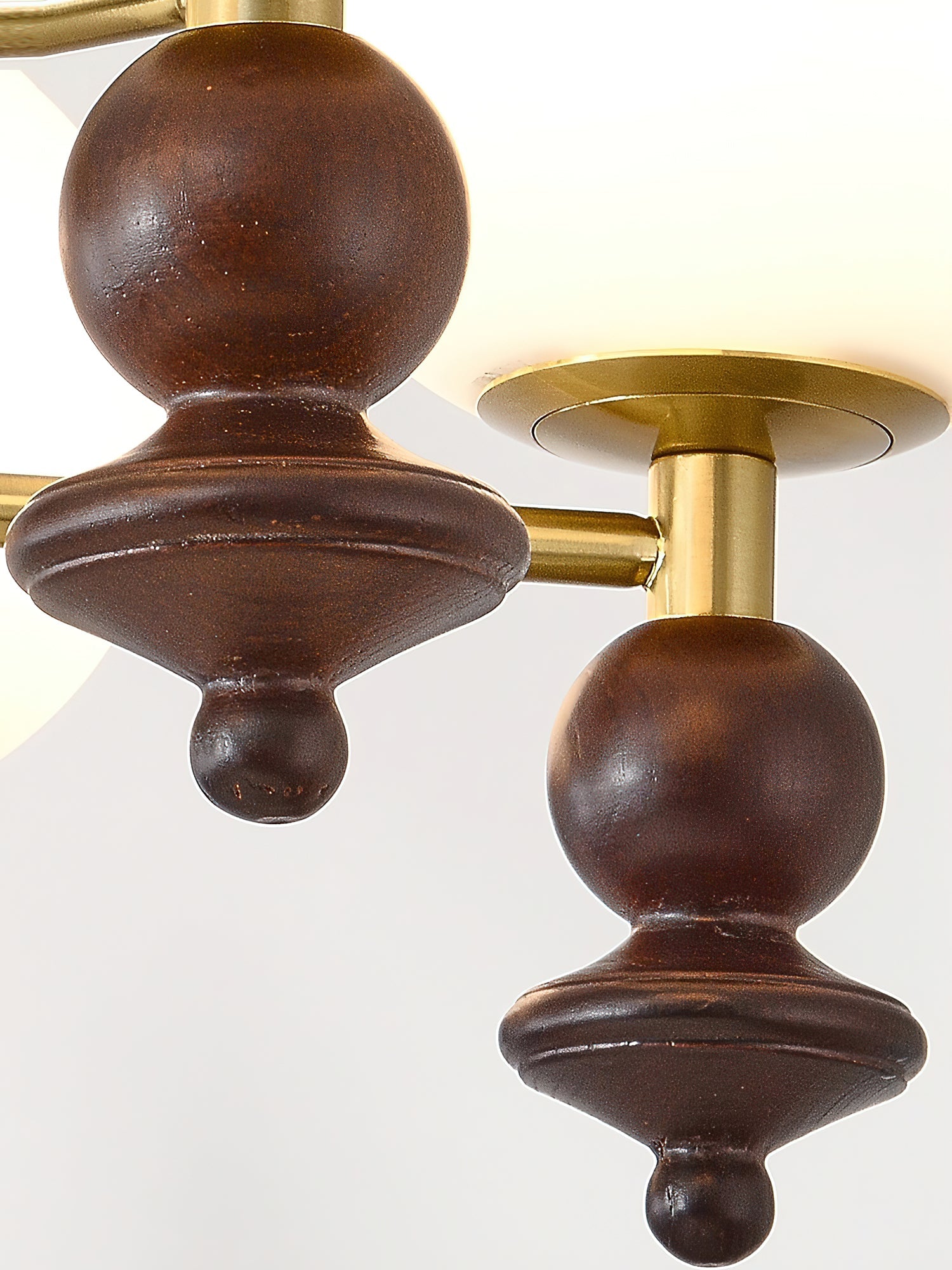 Lunaris Artistique Bois Verre Lustre