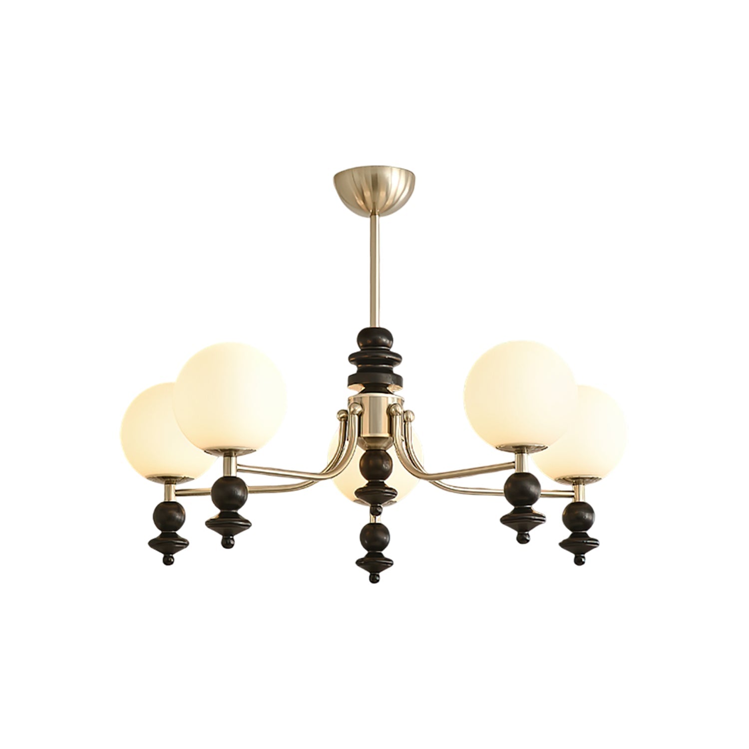 Lunaris Artistique Bois Verre Lustre