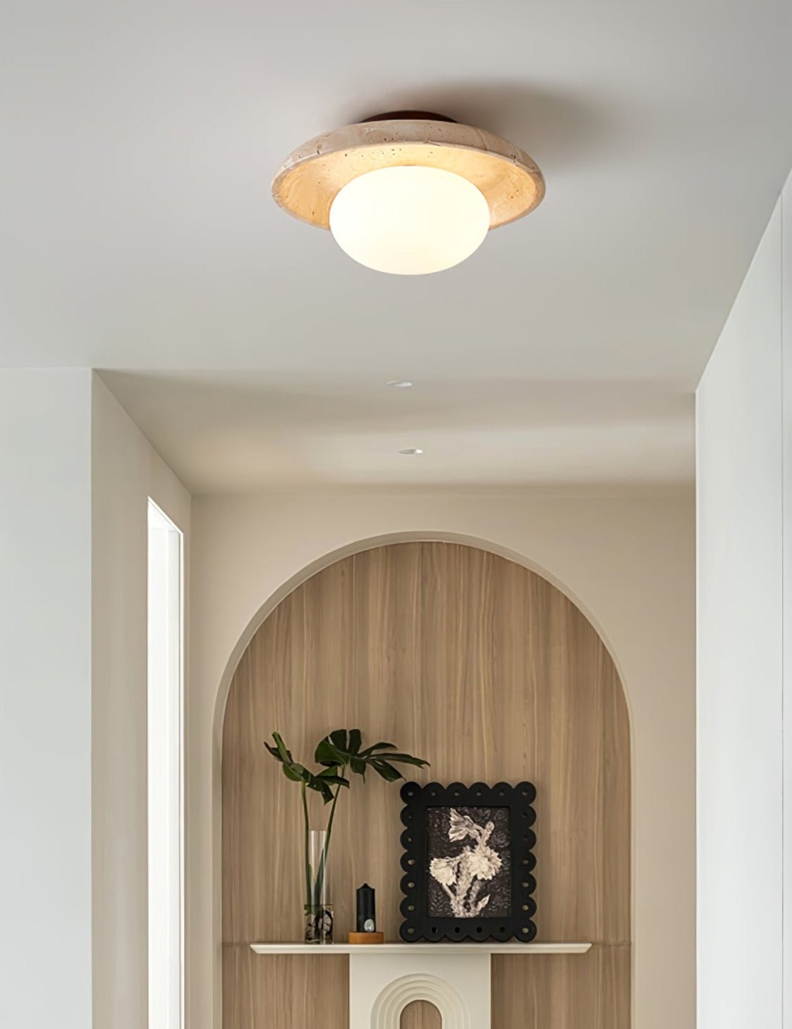 Cataliel Minimalist Travertine Ceiling Light - Letslighting