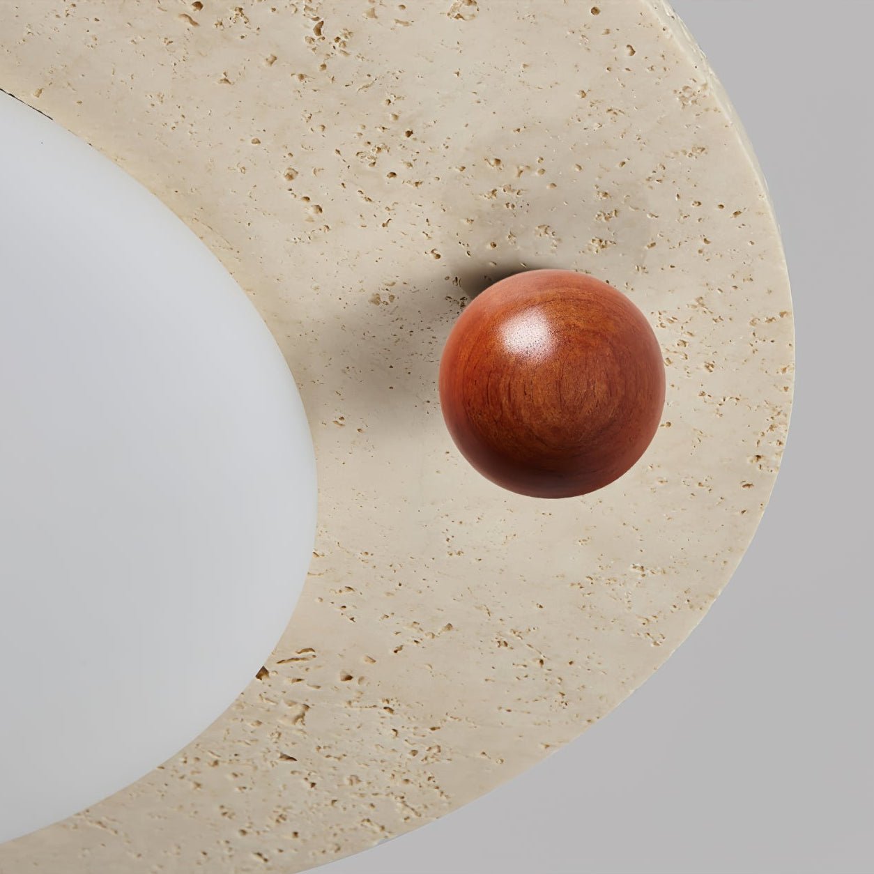 Circular Travertine Ceiling Light - Letslighting