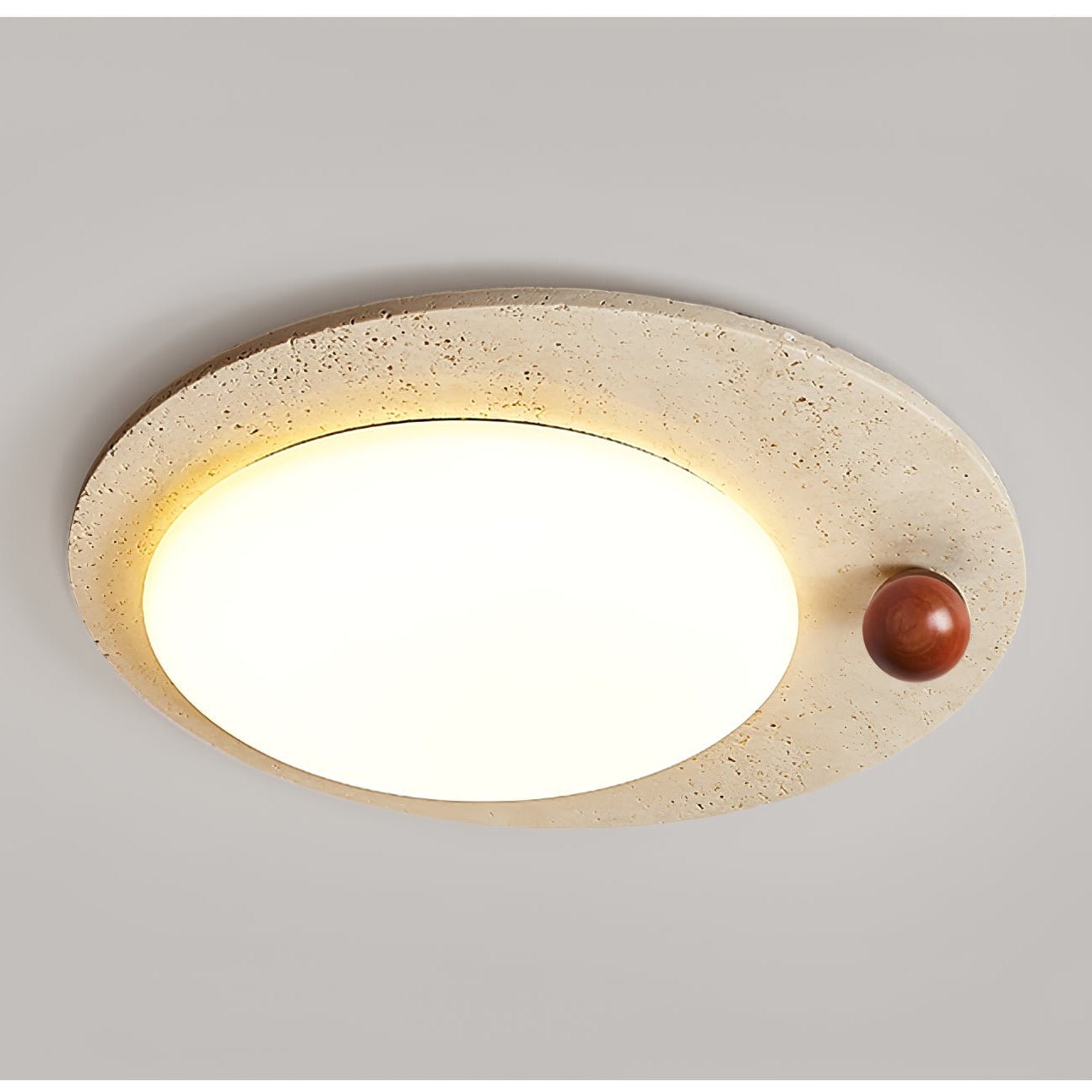 Circular Travertine Ceiling Light - Letslighting