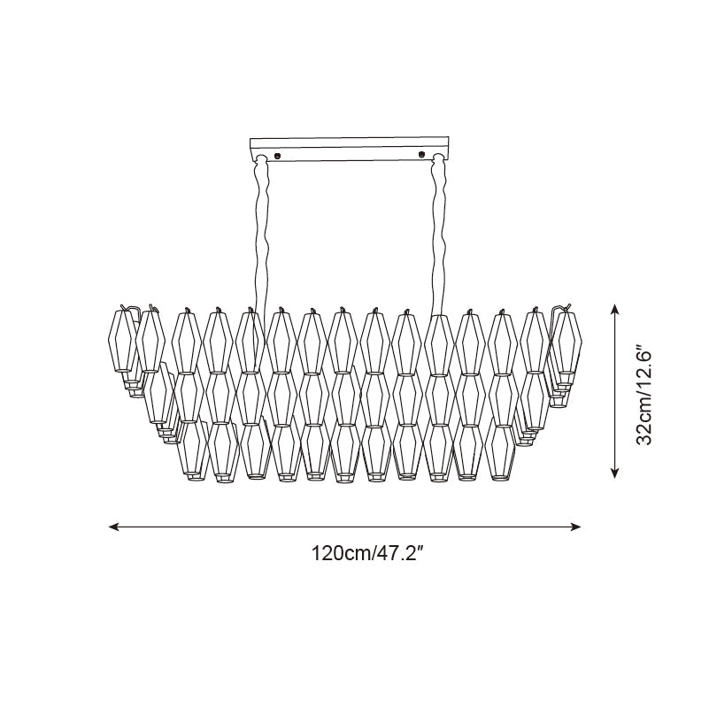 Lunvara Chandelier Prism Cascade - Letslighting