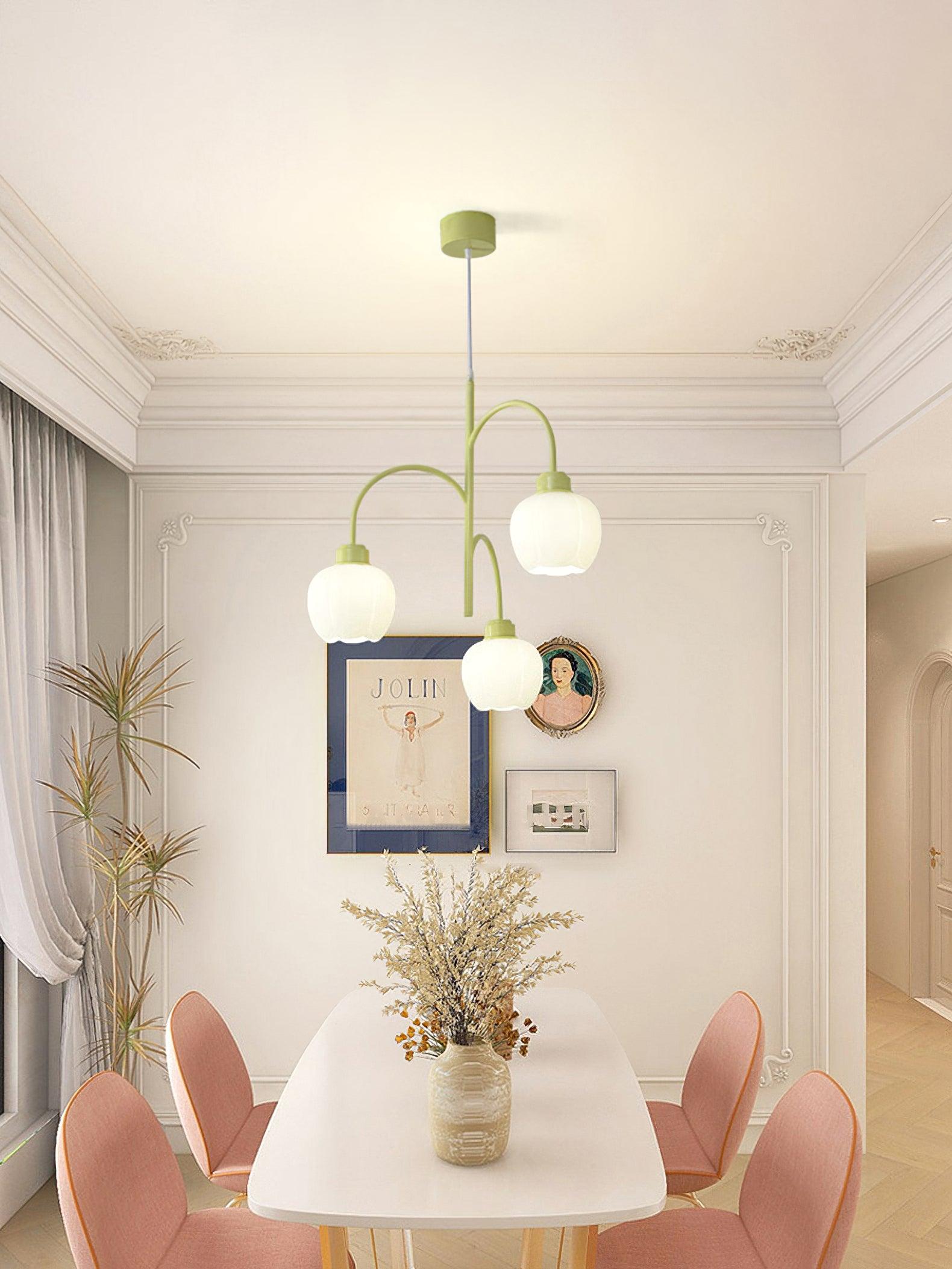 Aurora Chandelier Flower Petal Modern - Blowlighting