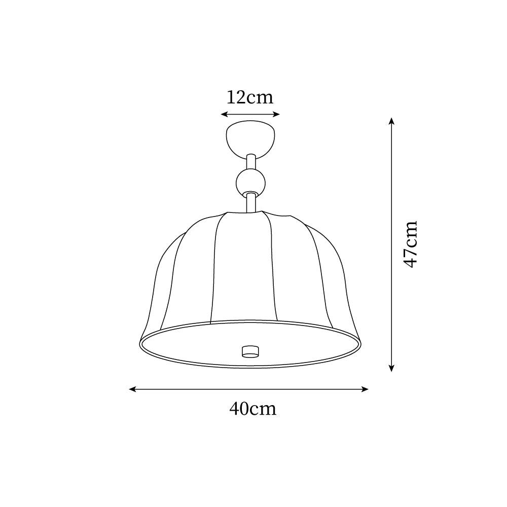 Ceiling Light in Fabric, and Wood for Warm Interiors Elegant - Letslighting