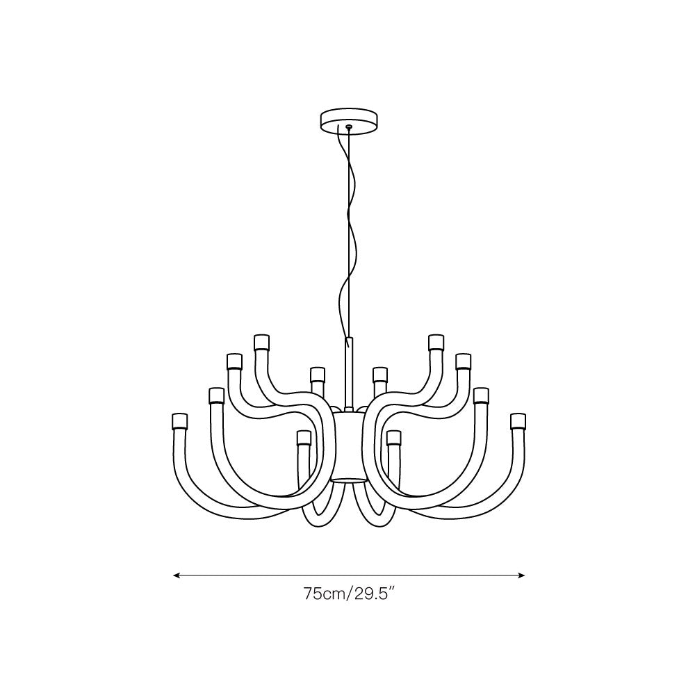 Myvenara Individual Creativity Brass Metal Chandelier - Lamp Copper