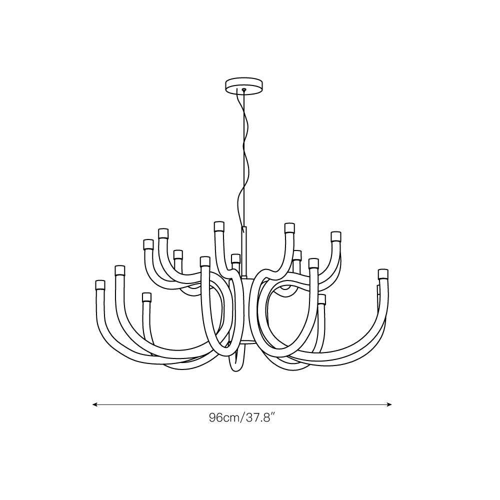 Myvenara Individual Creativity Brass Metal Chandelier - Lamp Copper