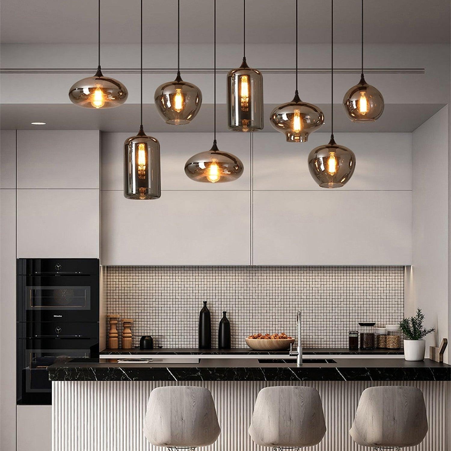 Bottle Glass Pendant Light - Blowlighting
