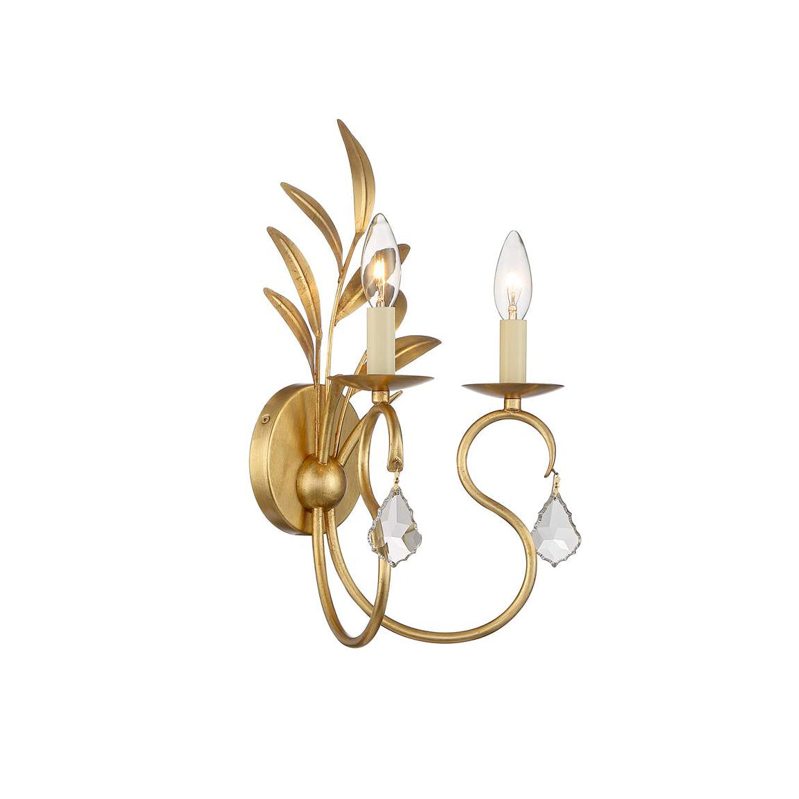 Zerinos Individual Creativity Brass Crystal Sconces Wall Lamp - Lamp Copper