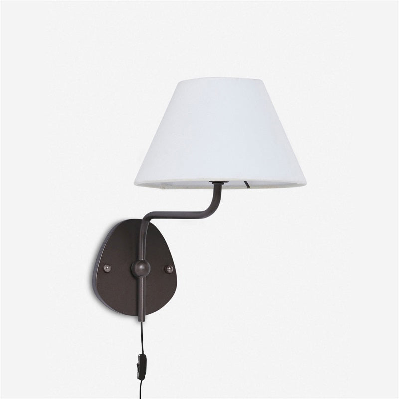 Myvele Elegance Vintage Plug-in Brass Fabric Wall Lamp - Lamp Copper