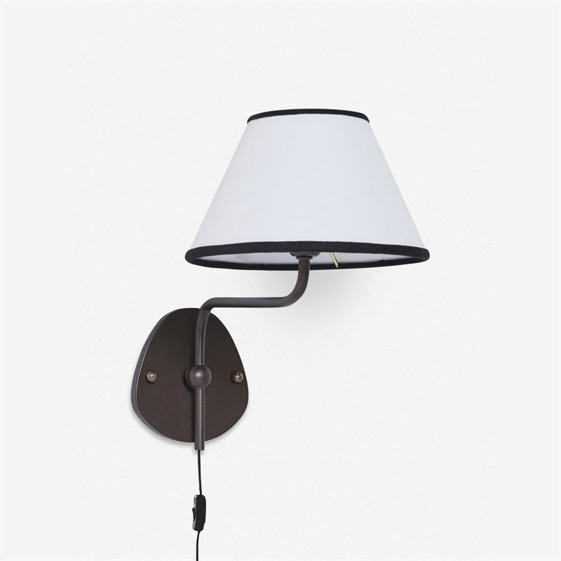 Myvele Elegance Vintage Plug-in Brass Fabric Wall Lamp - Lamp Copper