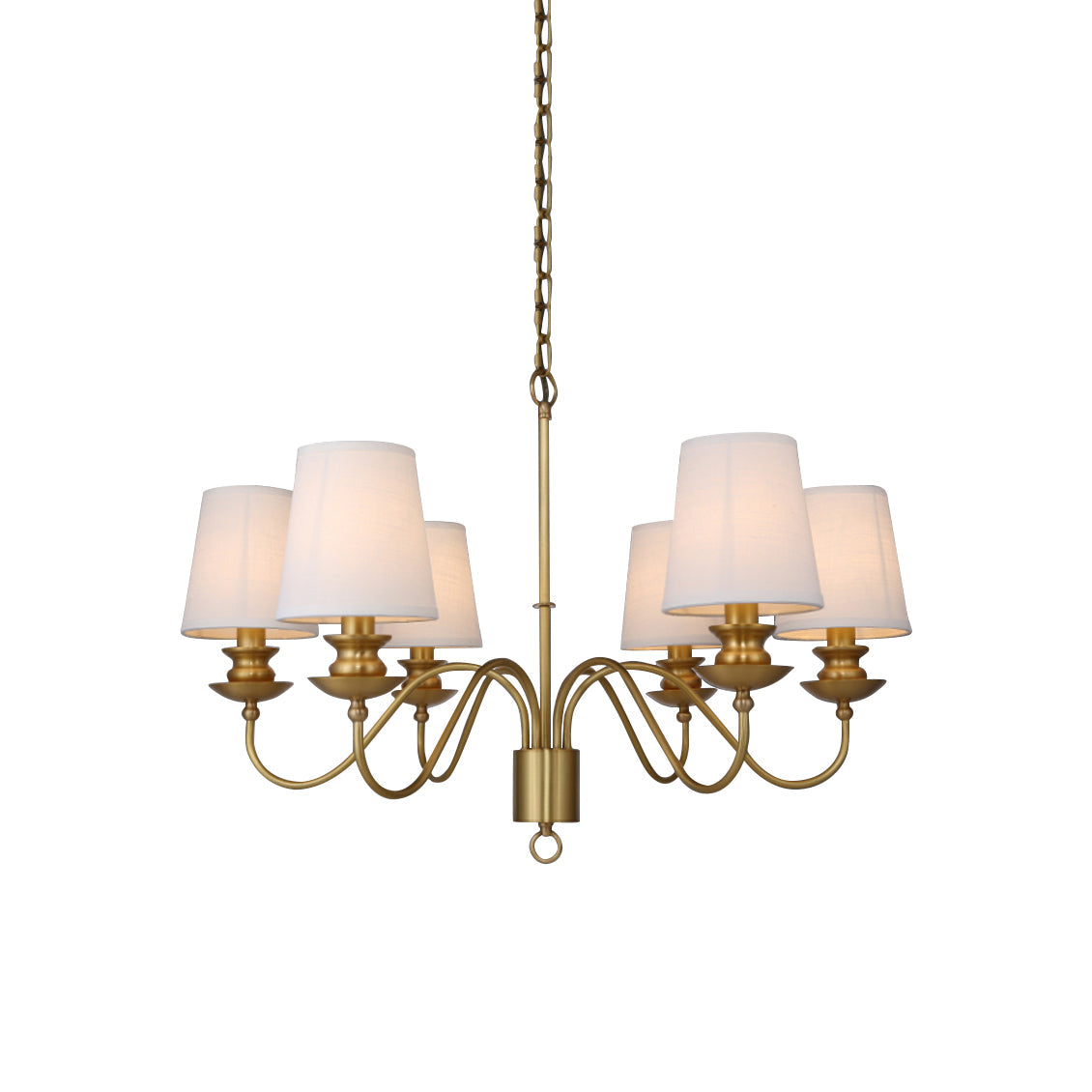 Imiryra Postmodern Luxury Brass Fabric Chandelier - Lamp Copper