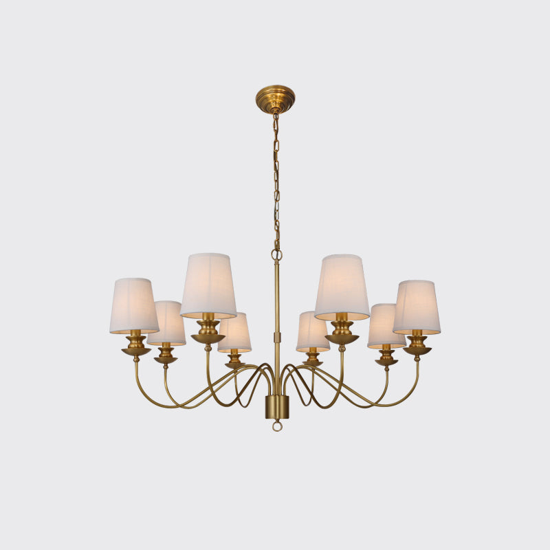 Imiryra Postmodern Luxury Brass Fabric Chandelier - Lamp Copper