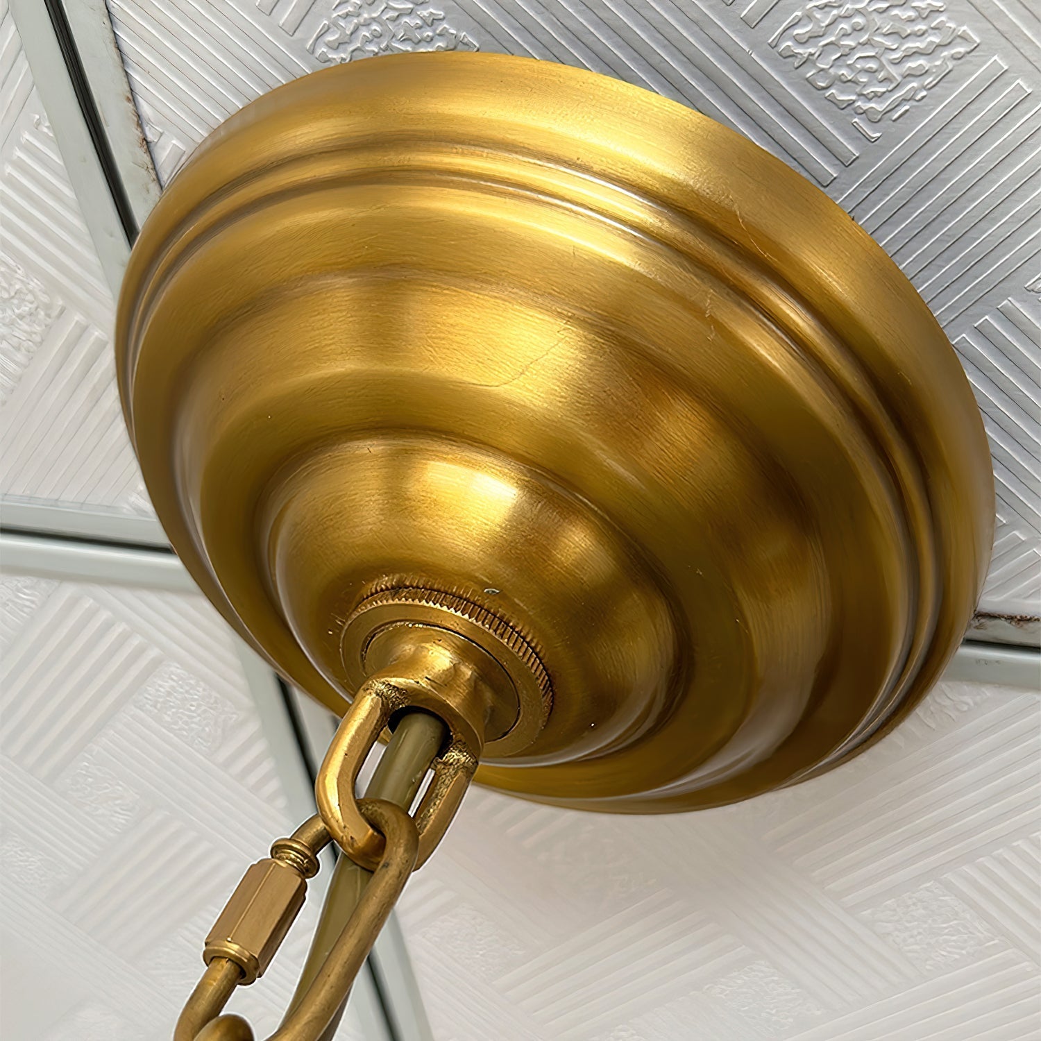 Imiryra Postmodern Luxury Brass Fabric Chandelier - Lamp Copper